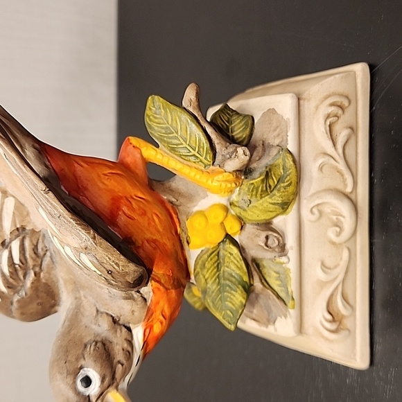 Rare Vintage Porcelain Figurine Robin Hand Painted Made In Japan - Picture 7 of 11